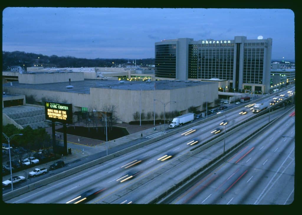 a view of a city street