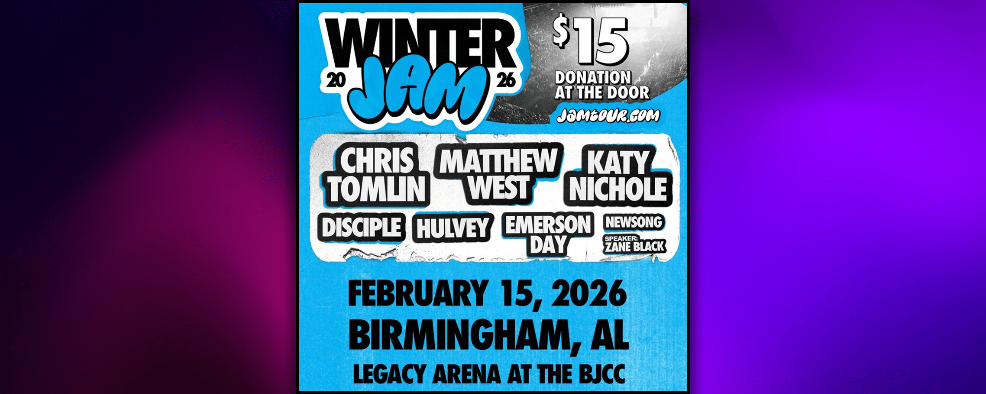 Winter Jam is coming to Legacy Arena on Feb. 15, 2026.